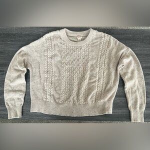 Mossimo Supply Co. Cream Preppy Cable Knit Sweater | Size L
